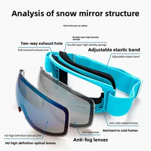 Spherical Ski Goggles Double Anti-fog Ski Glasses Myopia Adult Snow Goggles Goggles Mountaineering Equipment