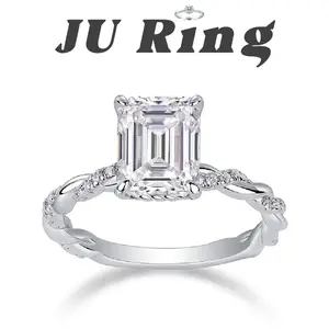 #5 A5 (Princess Cut) 3 ct 925 Sterling Silver Lab-Grown Moissanite Main Ring Gifts for women Stacks