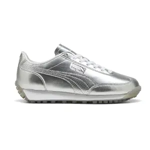 PUMA Womens Easy Rider Astro Escape Metallic Lace Up Sneakers Shoes Casual - Silver