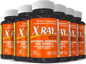 X Ray Dol Triple Action Joint Support Supplement with Glucosamine, 6 Pack, Chondroitin 800mg, MSM 750mg and 5X Vitamin D for Healthy Joints, Bones & Cartilage - 60 Count per Bottle - 6 Pack Healthcare Tablet
