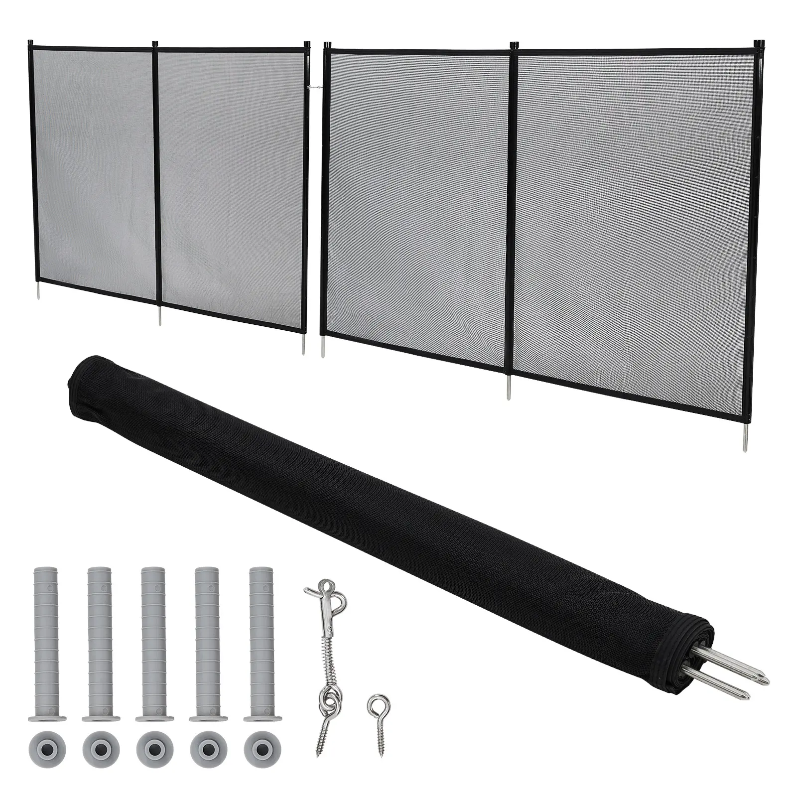 Safety Pool Access Gate, Sturdy Mesh Isolation Barrier, Practical Protective Fence Gate Suitable For Outdoor Pool Protection