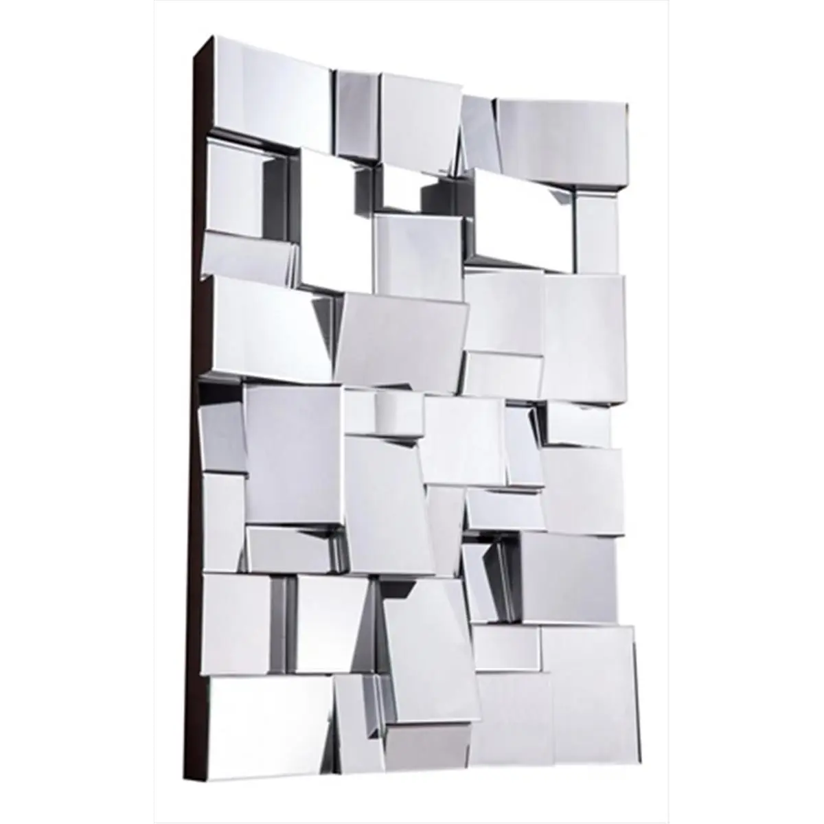 212 MAIN Large Size Wood Bathroom Mirror, 47x4.5x31.5 in, Modern Clear Elegant Home Improvement Decor Fixture, Hardwood