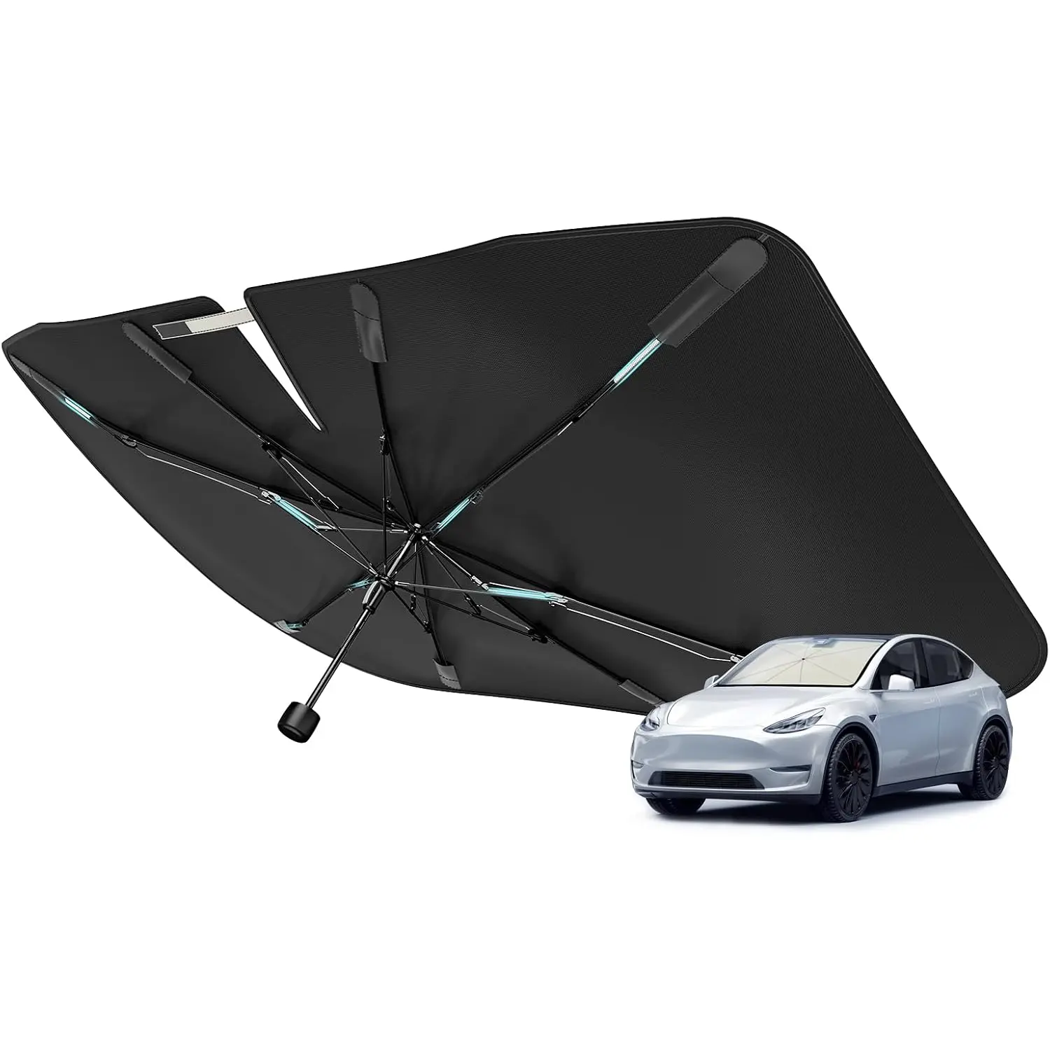 Windshield Sun Shade Umbrella Car Windshield Sunshade Car Sun Shade Umbrella Foldable Car Sunshade UV Protection Heat Shield Front Window Shade Windshield Cover Car Accessories SUV Truck Accessories