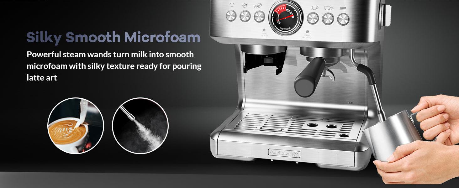 【GARVEE】20 Bar Espresso Machine - 1500W Motor, Built - In 30 - Setting Grinder, Milk Frothing, PID, 2.8L Tank