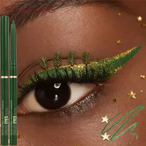 1PC Green Eyeliner, Waterproof Long-lasting and Smudge-proof, Easy To Apply, Christmas Gift, Creates Various Makeup Looks