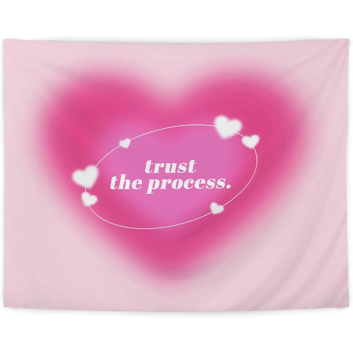 Y2K Hot Pink Aura Tapestry - Aesthetic Pink Tapestry Wall Hanging for Teen Girls Room Dorm, Pink Room Decor, Cute Room Decor Pink, Pink Wall Blanket Decor, 50x60 Inches(Hot Pink) Design Decoration