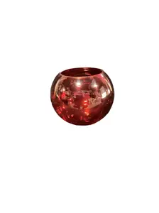 Ruby red decor bowl - open box