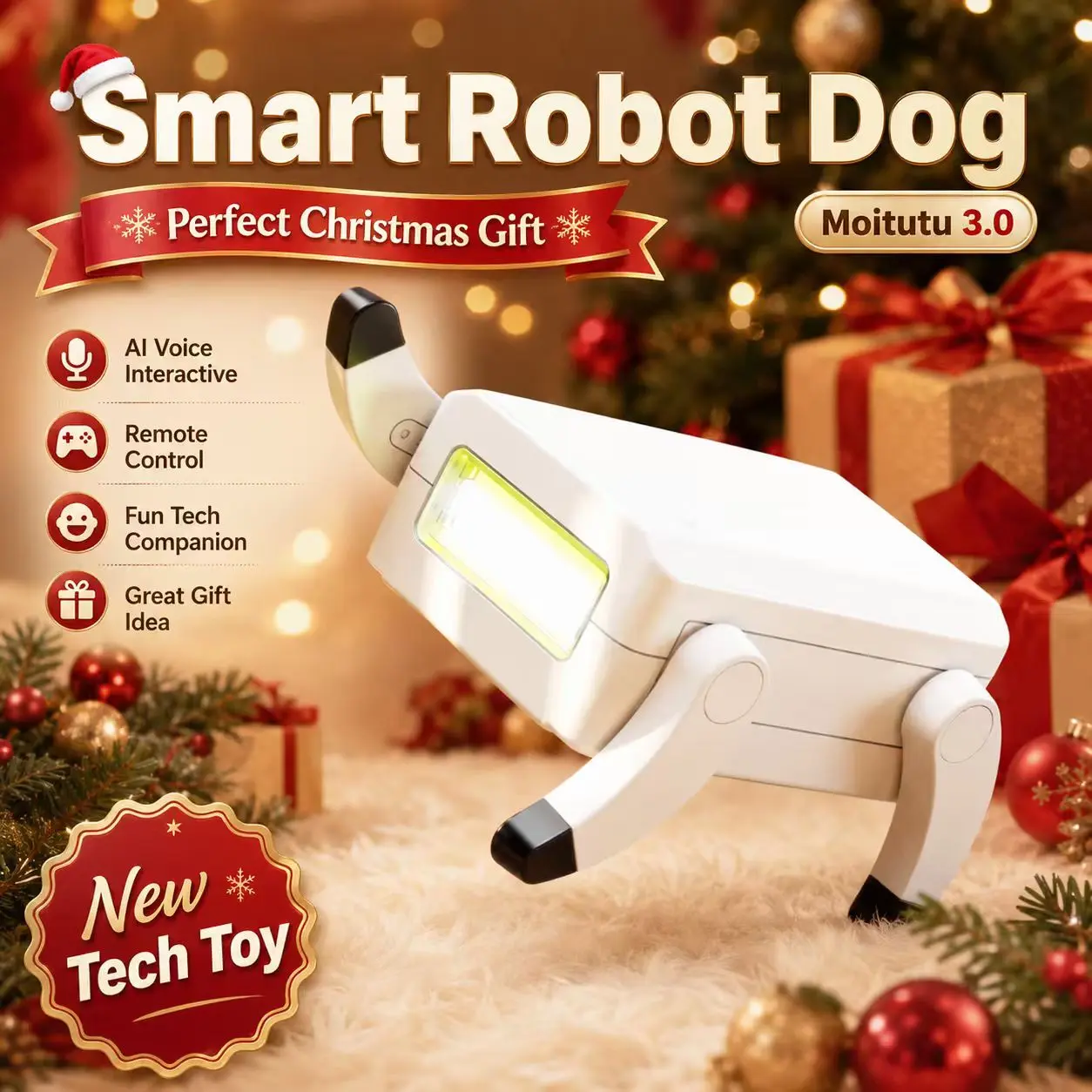 Your Child's First AI Pet  Smart Robot Puppy with Voice Control, Interactive Companion Toy, Educational STEM Gift