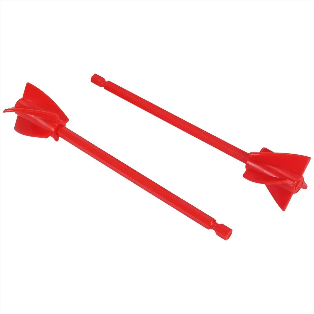 2-Pack Epoxy Mixer Paddles, Reusable Plastic Drill Attachments with Spiral 4-Blade Design for Bubble-Free Resin & Paint Mixing, Easy to Clean, Minimizes Bubbles