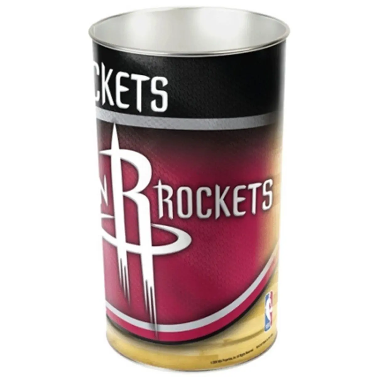 Houston Rockets Wastebasket 15 Inch, Metal, Garbage Can