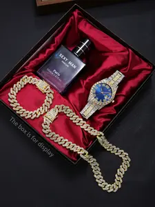 Elegant Standard Precision Watch and Accessories Gift Box, Perfect for Gifting, Luxury Timepiece Set for Men and Women, Fashion Watch Set