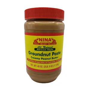 Groundnut Paste, 40oz (creamy peanut butter, groundnut butter, sauce d'arachide, nkate nkwan) Nina