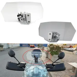 Universal Motorcycle Windshield Extension, Adjustable Wind Deflector Spoiler, Quick-Release Heightened Windshield Bracket for All Bike Models, Anti-Wind Buffeting Extension Kit, Motor Parts Accessories