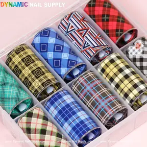 Nail Art Design Foils - Check Patterns Style