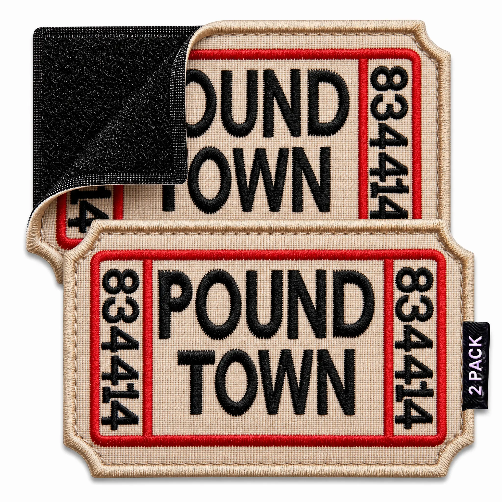 Ticket to Pound Town Patch, Embroidered Hook & Loop
