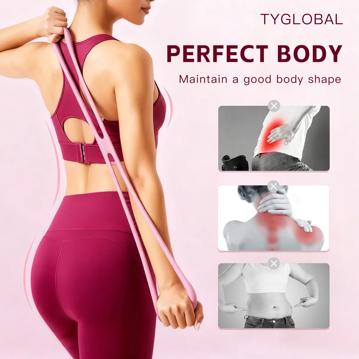 Women's 8-Shaped TPE Resistance Band - Athletic Training Equipment for Resistance Band Workout, Arm Workout for Woman, Arm & Chest, Home Gym & Yoga, Muscle Toning, Body Recomp