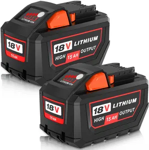 Upgraded to 15000mAh Replacement for Milwaukee 18V Battery Compatible with Milwaukee 18V Battery 15.0 High Output Battery 48-11-1812 48-11-1815 48-11-1860 48-11-1890 48-11-2230 48-11-2830