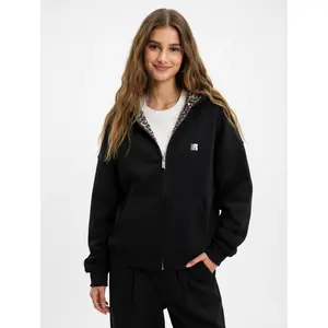 Summer Streetwear Leopard Hoodie – Oversized Cropped Zip-Up, Y2K Vintage Vibes # Summervibes