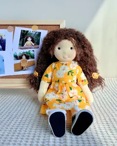 Soft Handmade Waldorf Doll - Dagmar | Cute Rag Stuffed Doll for Girls | Perfect Gentle Gift for Babies & Toddlers