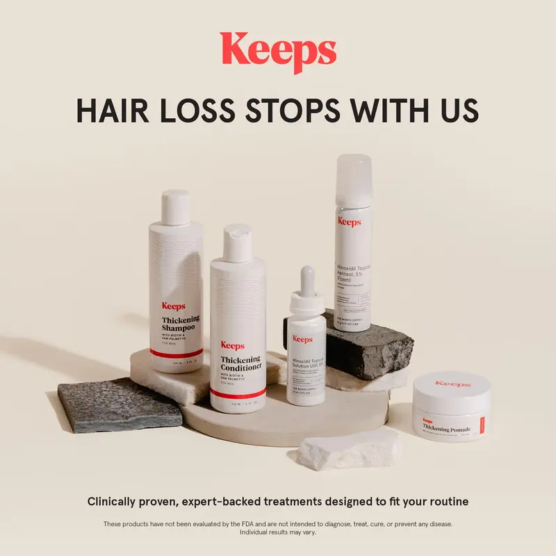 Keeps Extra Strength Minoxidil for Men - 5% Minoxidil Hair Growth Serum - Hair Loss & Regrowth Treatment for Thinning & Bald Spots - Clinically Proven Hair Growth Products - Unscented Topical Solution Keeps Extra Strength Minoxidil for Men - 5% Minoxidil Hair Growth Serum - Hair Loss & Regrowth Treatment for Thinning & Bald Spots - Clinically Proven Hair Growth Products - Unscented Topical Solution