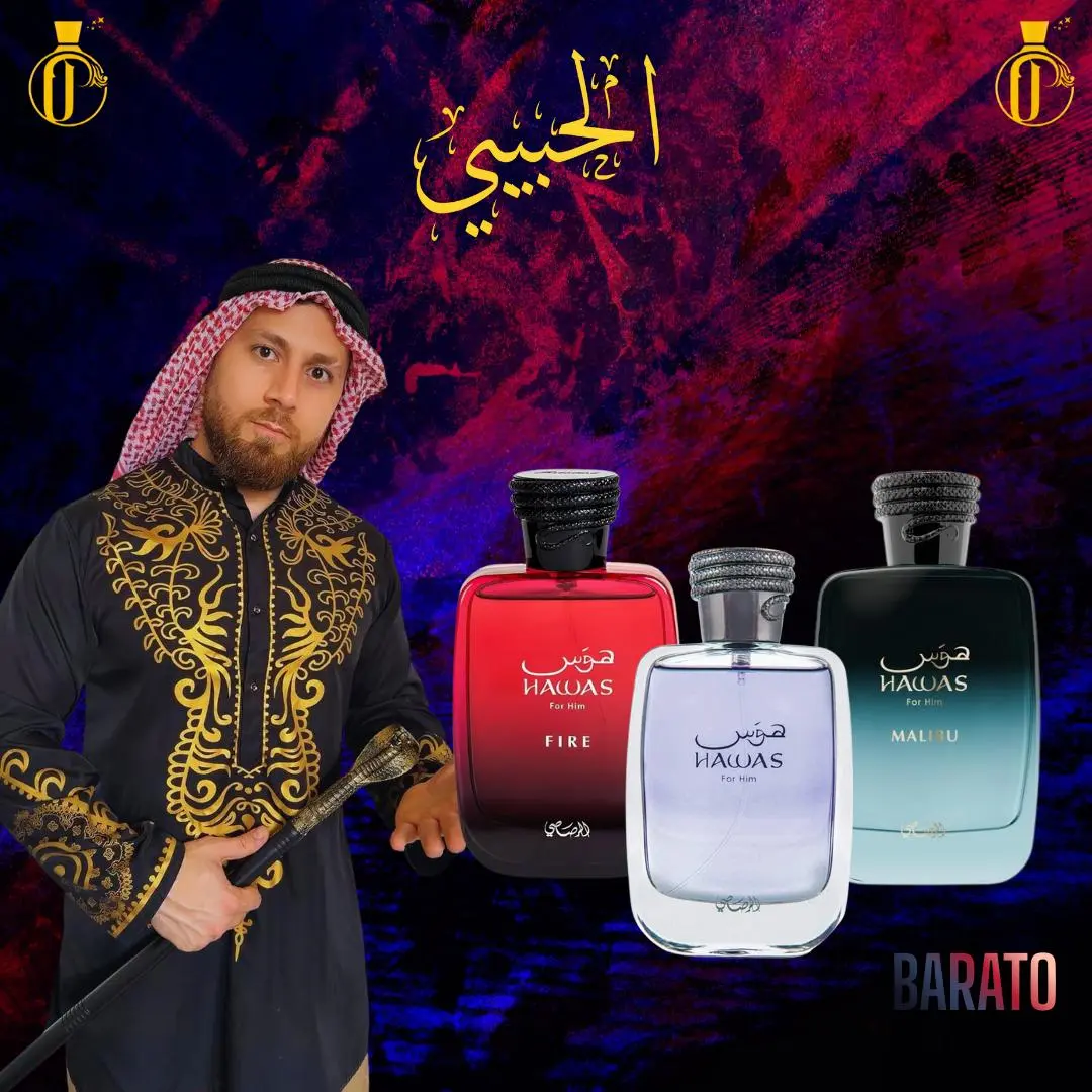 Habibi Bundle | Hawas for Him + Hawas Fire + Hawas Malibu | Eau De Parfum | 100 ML | Citrus - Spicy & Aromatic Notes