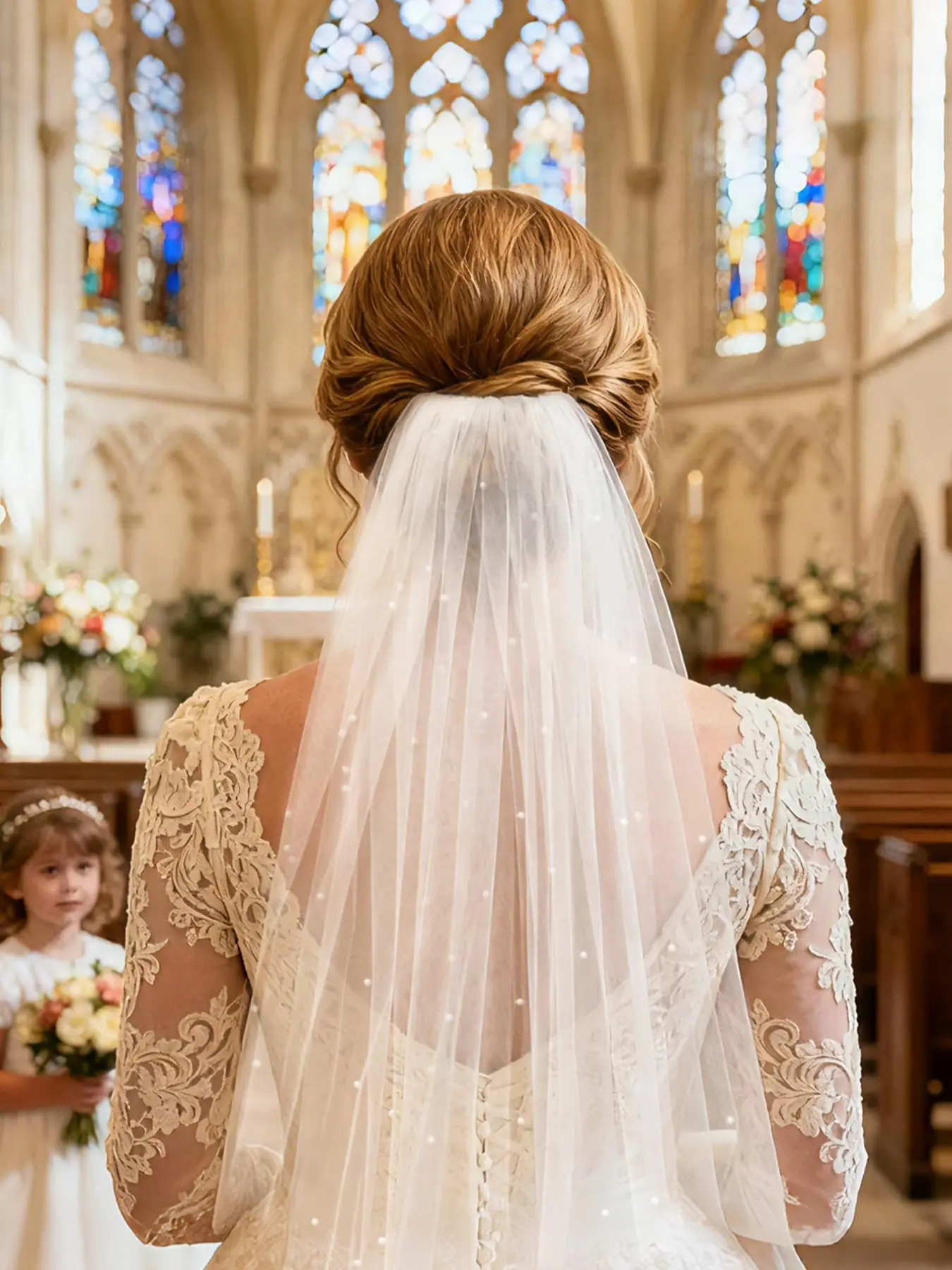 Net Veil with Artificial Pearls, Trailing Veil, Perfect for Proposal, Wedding Veils, Wedding Hair Accessory, Anniversary Party Headwear, Bridal Face Covering, the wedding veil, wedding veils for brides