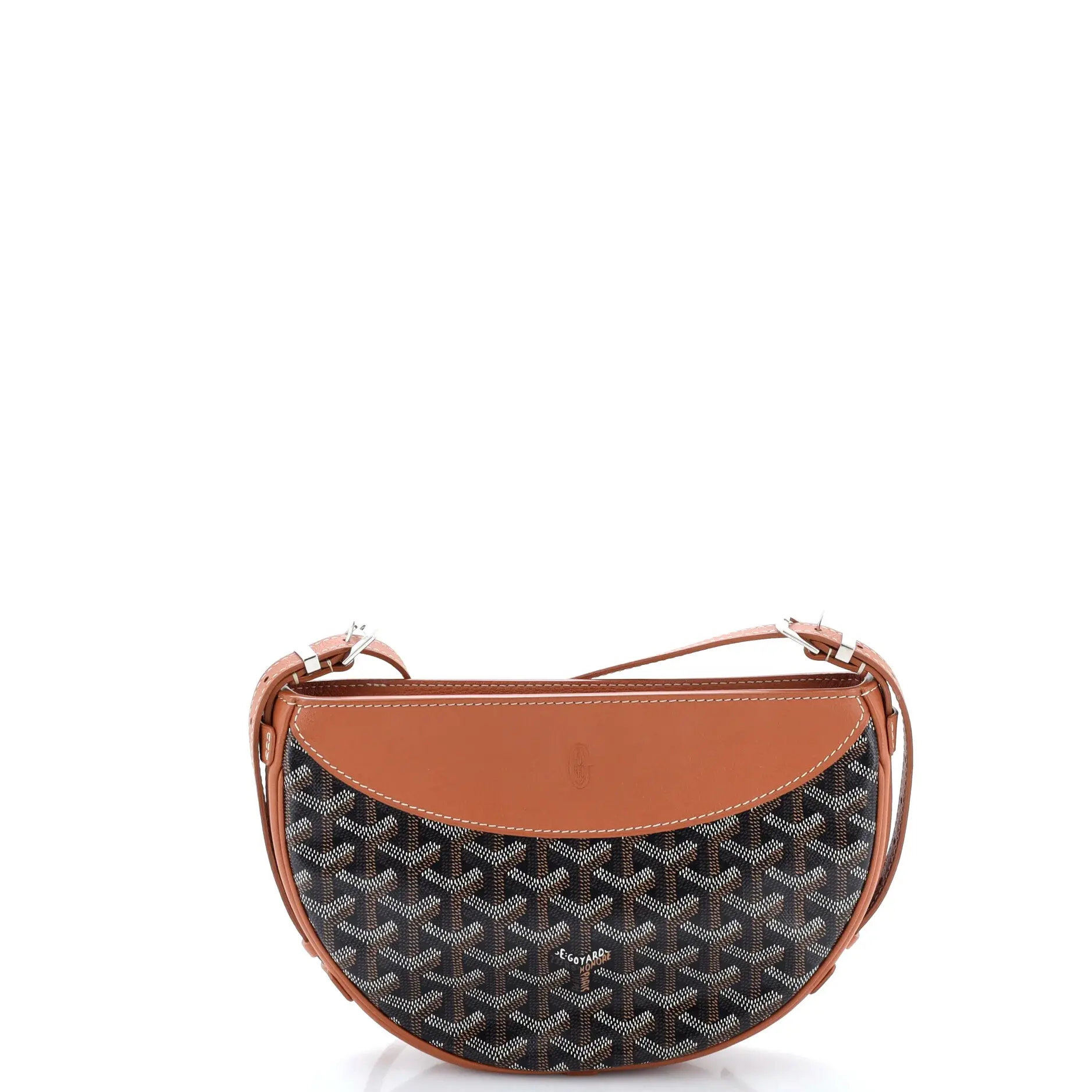 Pre-owned Goyard Canvas Coated Shoulder bags Hirondelle Shoulder Bag Coated Canvas and Leather by Rebag