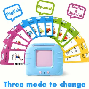 Bilingual English & Spanish Talking Flash Cards for Kids - Montessori Educational Toys with 224 Sight Words - Ideal Learning Gifts for Boys and Girls Ages 1-5 - Perfect for Speech Therapy, Autism Sensory Play,Vocabulary Flashcards Colorful