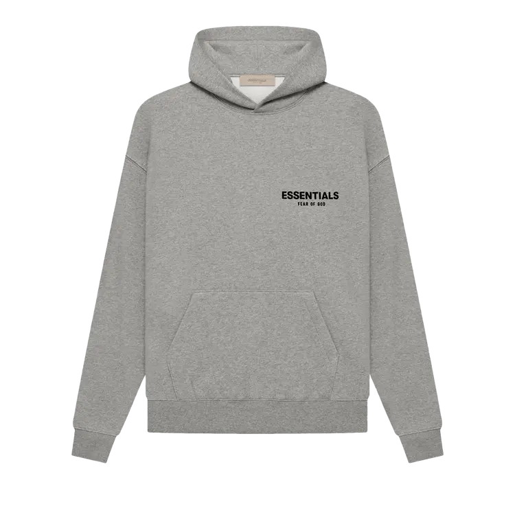Fear of God Essentials Pullover Hoodie, Dark Oatmeal, Relaxed Fit