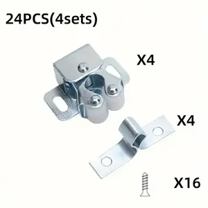 Cabinet Door Capture Clip Set, Durable Metal Cabinet Door Capture Clip, Essential Hardware for Safe Storage