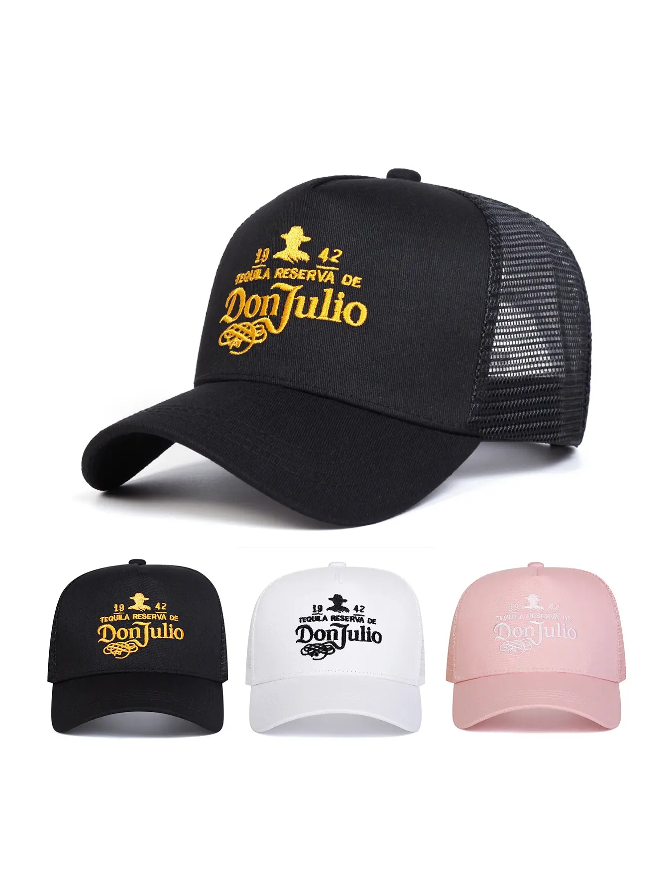 Unisex Don Julio Letter Embroidered Baseball Cap Dad Cap, Adjustable Outdoor Sun Protection Hat, Casual Woven Fitted Design for All Seasons, Fitted Baseball Caps