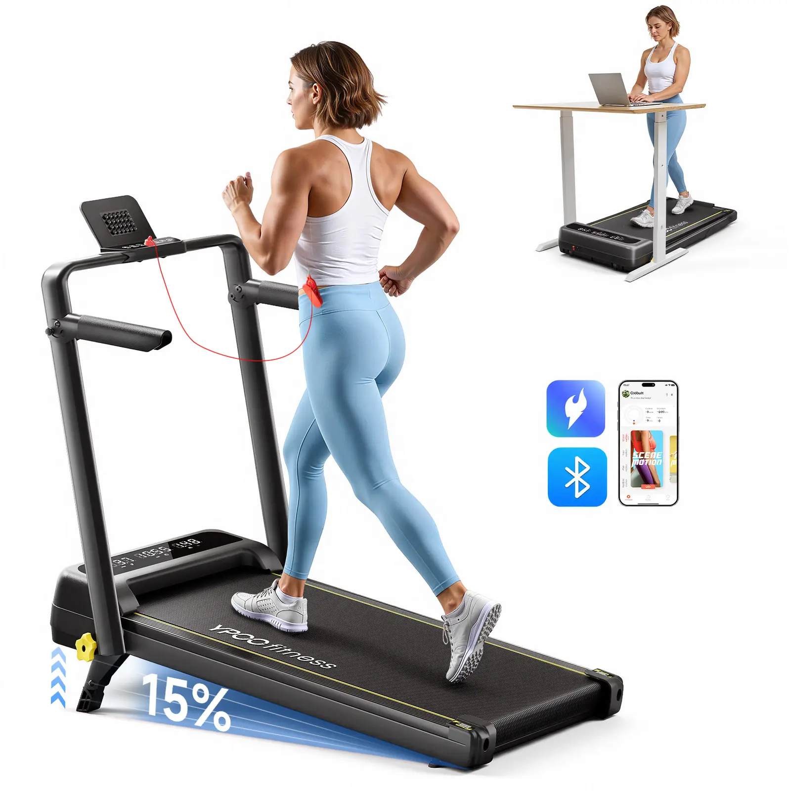 incline up to 15%