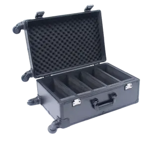 5-Row Rolling Trading Card Storage Case w/ TSA Locks | Holds Graded Cards, Slabs & Toploaders | Heavy-Duty Collector Travel Case