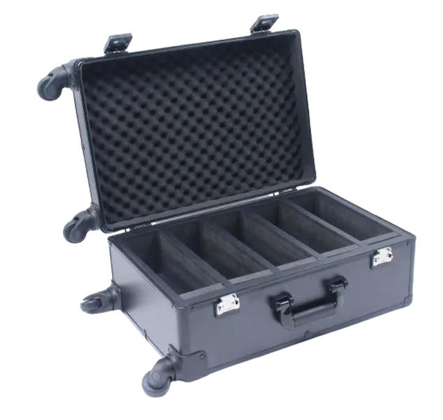 5-Row 4-Wheels Rolling Trading Card Luggage with Luggage Locks - Anti-Theft Durable Material Travel Case, Handle, Holds Graded Cards, Slabs, Toploaders, Heavy-Duty Collector Case