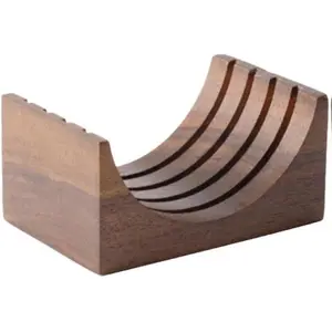 Espresso-Puck Screen Walnut-Stand Coffee Reusable Filter for Espresso-Portafilter Holder Wooden-Stand for 51/53/58mm Coffee Filter Screen Holder Coffee Machine Part Accessories