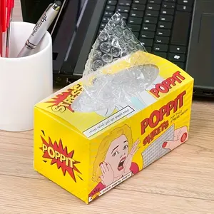 Mini Bubble Sheets Gift for Him/her, Desk Relax Gadget for Office & Party Supplies, Stress Relief Fidget Bubble Film, Perfect for Pressure Release