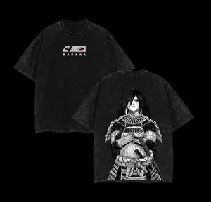 Unisex couple T-shirts Uchiha Madara x Naruto Anime Double Printed Washed Tee Unisex Oversize Anime Manga Lightweight Cotton T-Shirt, Gift For Anime Fan Lover , Madara Fan , Madara Shirt , Naruto Merch
