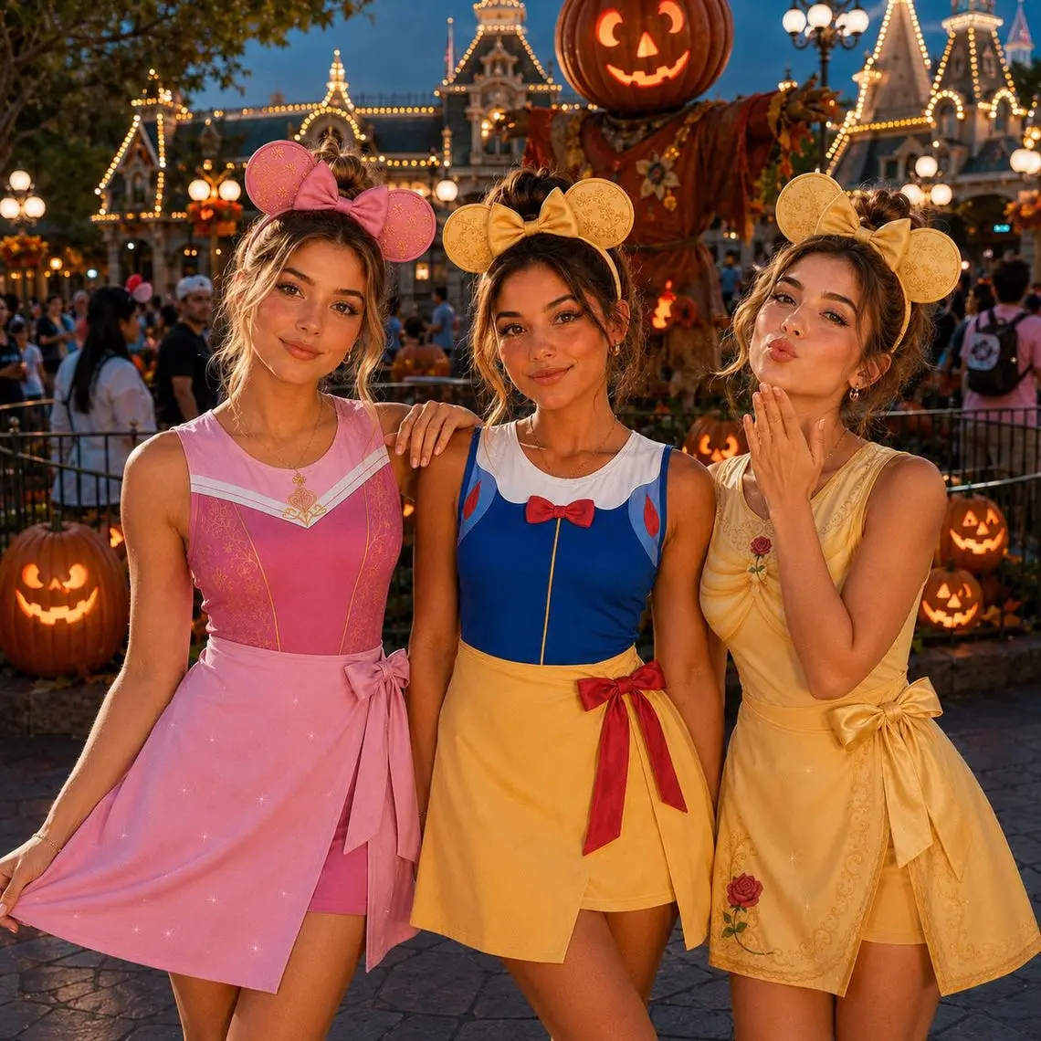 Halloween Princess Dress Skirt, Princess Fairy Tale Cosplay Outfit, Women's Halloween Costume Skort, Group Party Dress Gift for her