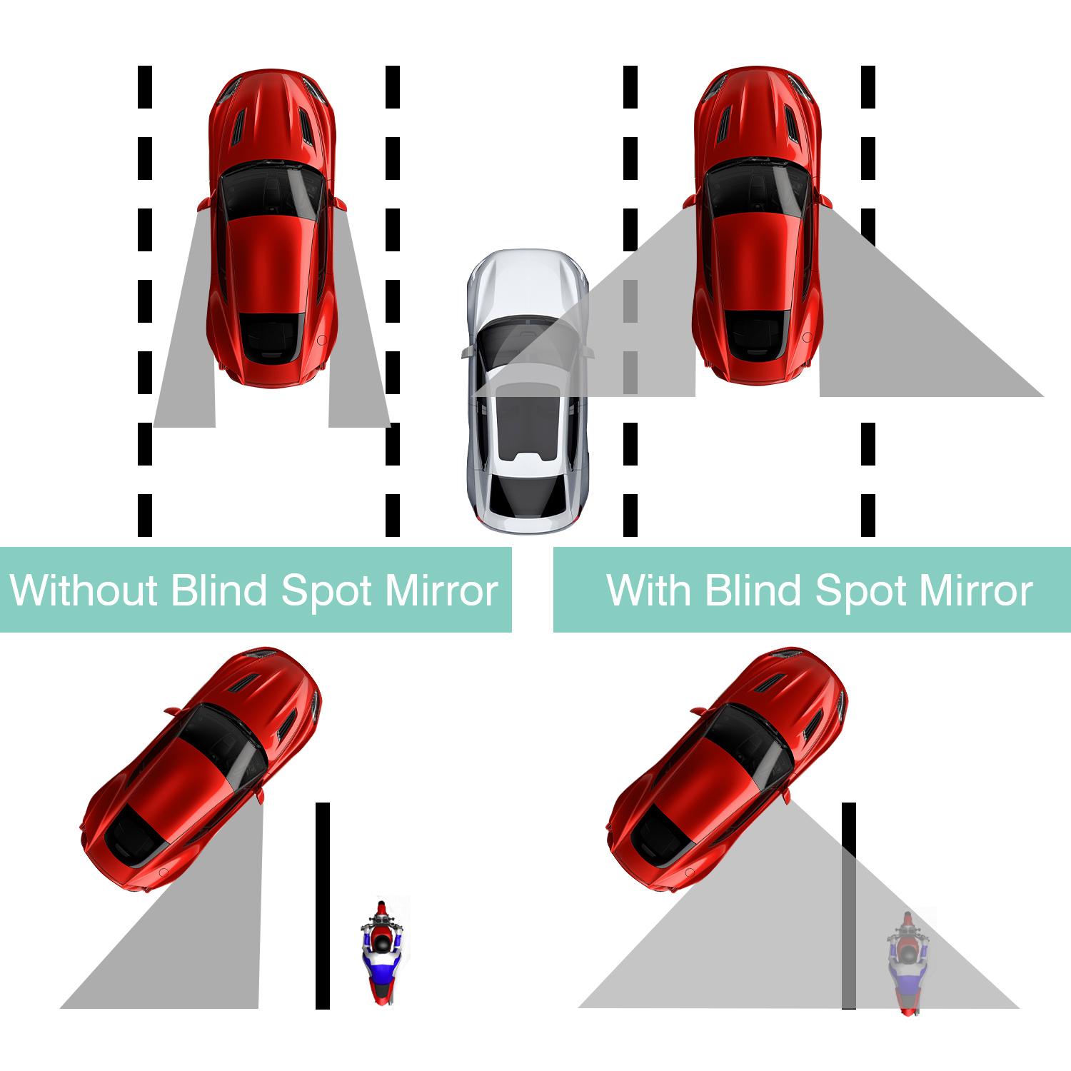 4Pcs 360° Adjustable HD Convex Blind Spot Mirrors, Wide Angle Side Rear View Mirrors for Cars SUVs Vans 4Pcs 360° Adjustable HD Convex Blind Spot Mirrors, Wide Angle Side Rear View Mirrors for Cars SUVs Vans