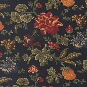 Fabric Moda Indigo Meadowland Quail Run by the Quarter Yard 9830-14