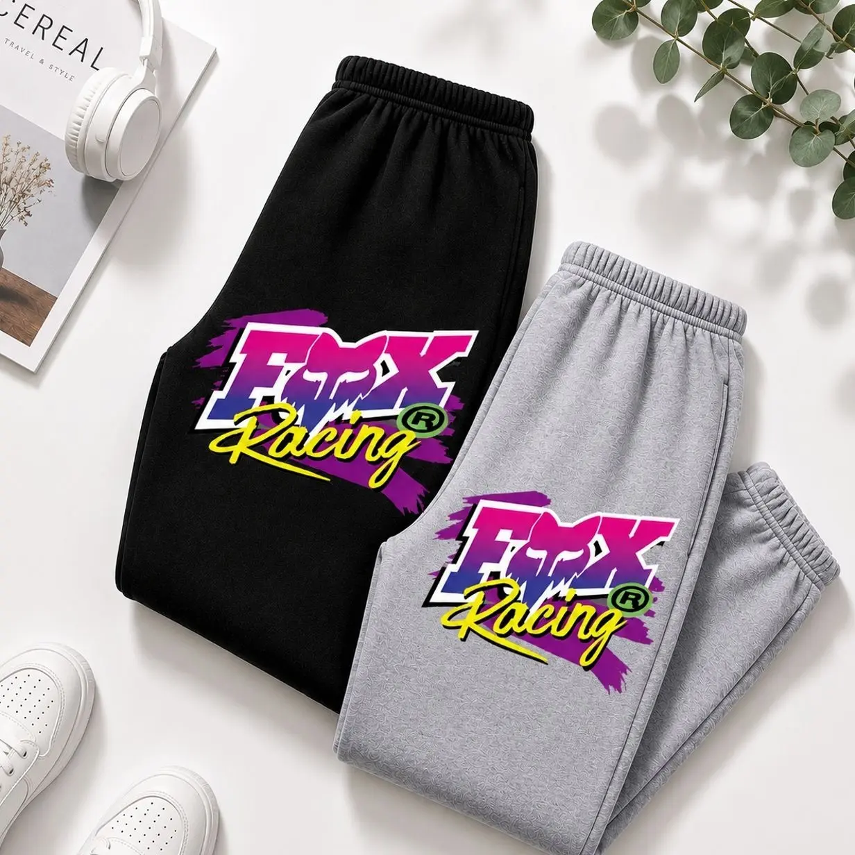 Trendy Fox Racing Inspired Sweatpants, Unisex Cotton Motocross Bottoms Sweatpants, Racing Sweatpant, Comfy Dirt Bike Streetwear for Men and Women Riders, Trendy Top Sweatpants, Unisex Cotton Graphic Casual Sweatpants, Gift For Fan W