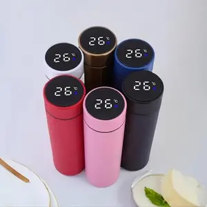 500ml Thermos Cup with Smart Temperature Display Stainless Steel Vacuum Insulated Portable Multi-Color Mug for Coffee Tea Iced Drinks