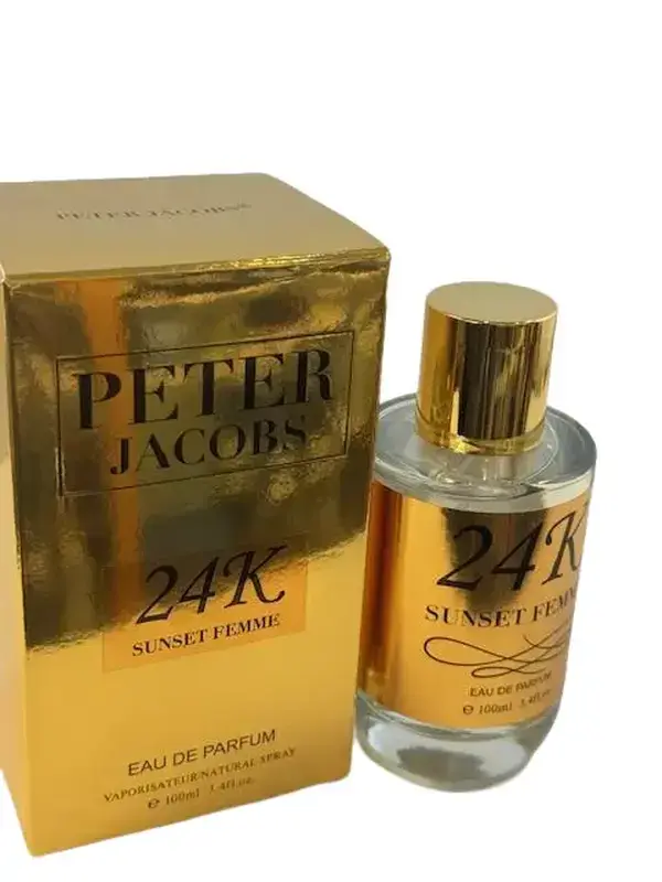 Peter Jacobs 24K Sunset Femme Eau de Parfum EDP 100ml Regular Edition Spray for Women in Sealed Box Top Notes Papaya Pineapple Mango Lemon