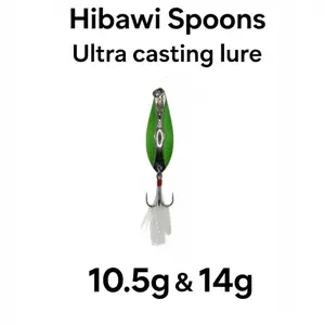 Hibawi Ultra Casting Lure 10.5g & 14g with BKK Hooks Green Fishing Tackle for Anglers