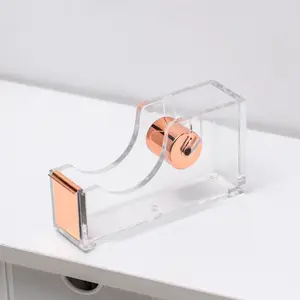 Transparent Acrylic Stationery Set Stapler Pen Holder Tape Dispenser High-value Student Office Supplies