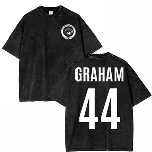 100% Cotton Vintage Washed Off Campus Graham 44 T Shirt Fashion Men Briar University Hawks Di Laurentis 66 Tucker 46 Tees Shirts