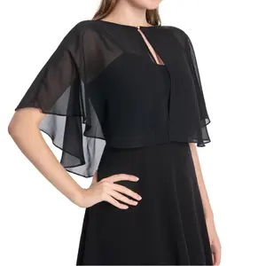 Women Chiffon Shawl Cape Coat