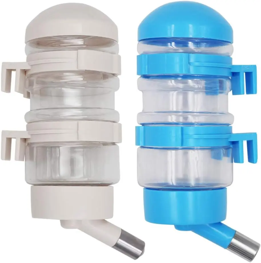 400ml No-Drip Pet Feeding Water Bottle for Small Animals - Easy Installation, Cage-Mountable, Height-Adjustable, No-Noise Design for Dogs, Cats