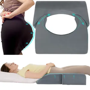 Adjustable Size BBL Pillow After Surgery for Sleeping,High Density Foam Butt Pillow,Brazilian Butt Lift Pillow Post Surgery Recovery for Sleeping,BBL Chair with Hole (Dark Grey)