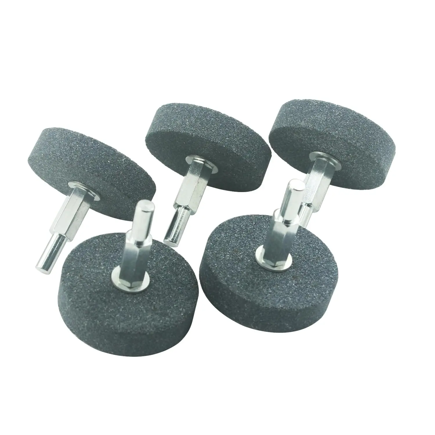 JUNLIXN 5 count 50mm Abrasive Stone Grinding Wheels - 1/4'' Shank  Oxide Mounted Grinding Wheels for Drill, , Rotary Tools